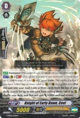 Knight of Early Dawn, Coel