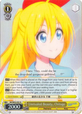 Unrivaled Beauty, Chitoge (Parallel Foil)