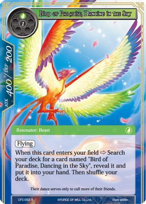 Bird of Paradise, Dancing in the Sky (Textured Foil)