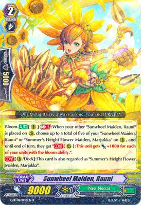Sunwheel Maiden, Rauni