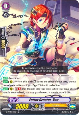 Fetter Creator, Van