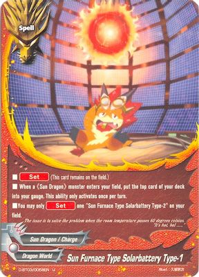 Sun Furnace Type Solarbattery Type-1