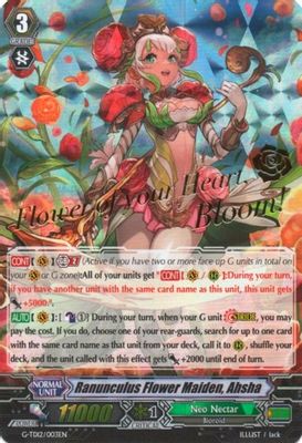 Ranunculus Flower Maiden, Ahsha (Hot Stamped)