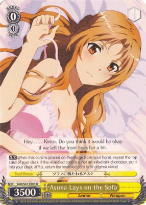 Asuna Lays on the Sofa