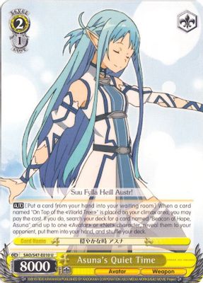 Asuna's Quiet Time