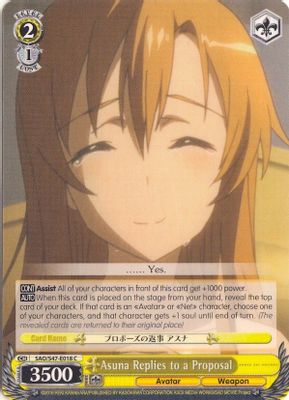 Asuna Replies to a Proposal