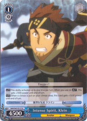 Intense Spirit, Klein