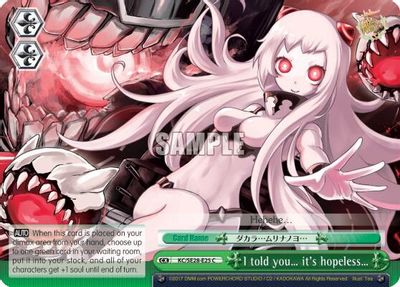 I told you… it's hopeless… (Parallel Foil)