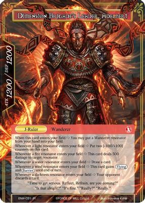 Swordsman of Fire // Dimension Brigade's Leader, Adelbert