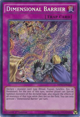 Dimensional Barrier