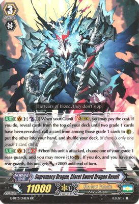 Supremacy Dragon, Claret Sword Dragon Revolt