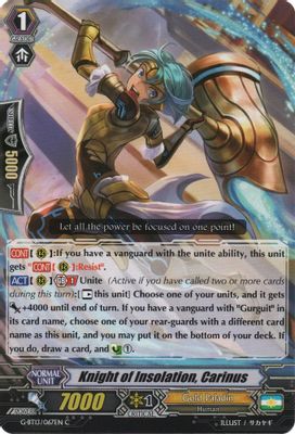 Knight of Insolation, Carinus