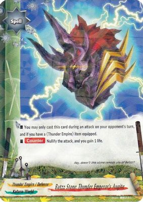 Batzz Stone, Thunder Emperor's Augite (R Foil)