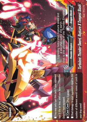 Turbulent Thunder Sword, Rupture X Tempest Slash!