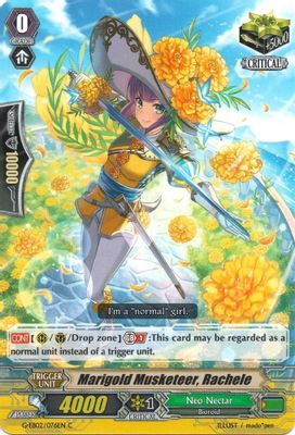 Marigold Musketeer, Rachele