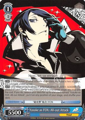 Yusuke as FOX: All-out Attack