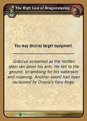 The High Cost of Dragonslaying