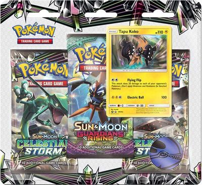 Celestial Storm 3 Pack Booster Blister [Tapu Koko]