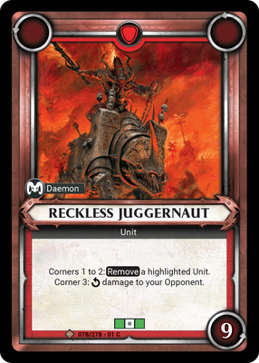 Reckless Juggernaut (Claimed)