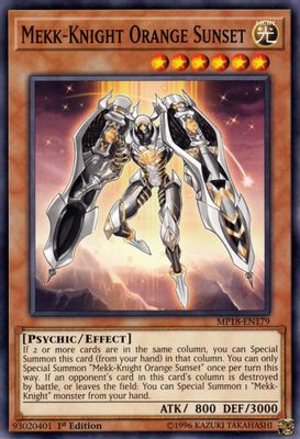 Mekk-Knight Orange Sunset
