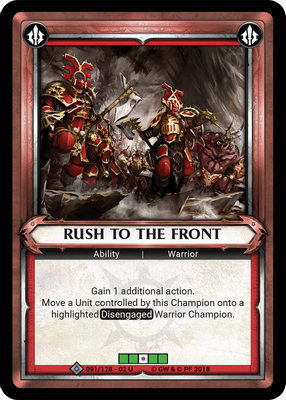 Rush to the Front (Unclaimed)