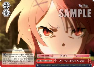 As the Older Sister (SR)