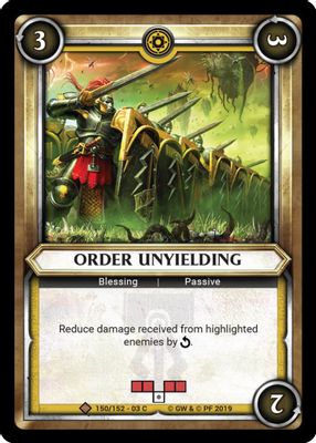 Order Unyielding (Unclaimed)