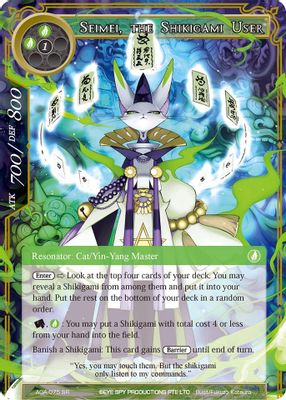 Seimei, the Shikigami User