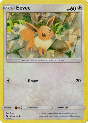 Eevee - 155/214 (Let's Play, Eevee!) (Cracked Ice Holo)