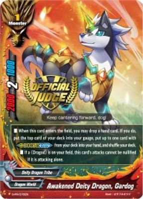 Awakened Deity Dragon, Gardog (Judge Promo)