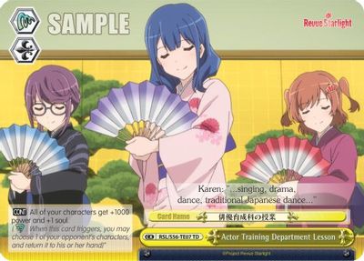 Actor Training Department Lesson