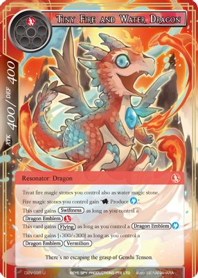 Tiny Fire and Water Dragon