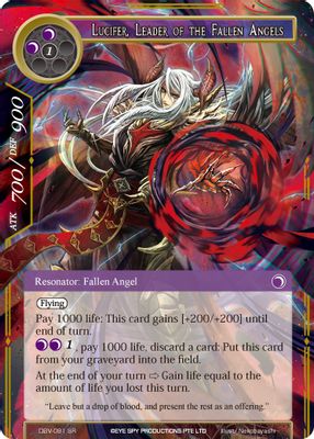 Lucifer, Leader of the Fallen Angels