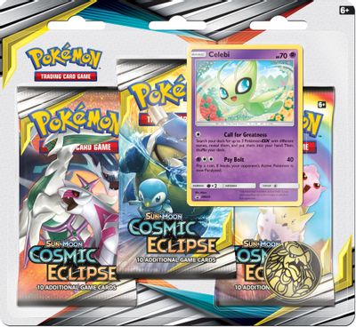 Cosmic Eclipse 3 Pack Blister [Celebi] card