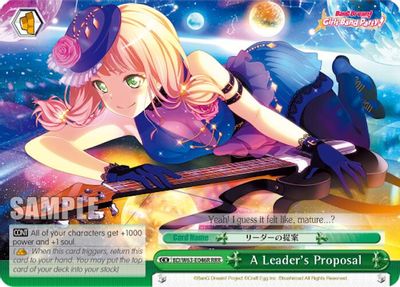 A Leader's Proposal (RRR)