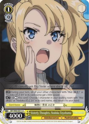 Sisterly Thoughts, Nodoka Toyohama
