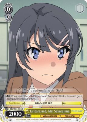 Embarassed, Mai Sakurajima