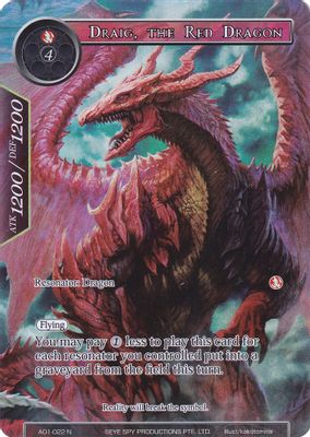 Draig, the Red Dragon (Full Art)