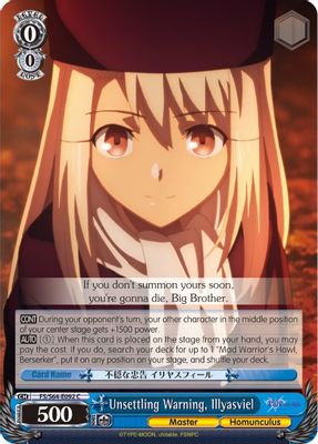 Unsettling Warning, Illyasviel