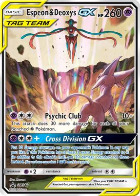 Espeon & Deoxys GX card