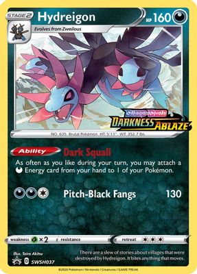 Hydreigon - SWSH037 (Prerelease)