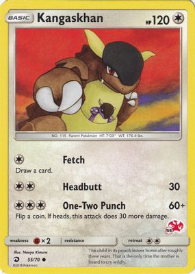 Kangaskhan - 55/70 (#53 Charizard Stamped)