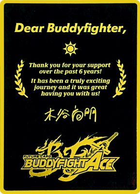 Dear Buddyfighter Final Thank You