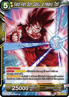 Kaio-Ken Son Goku, a Heavy Toll