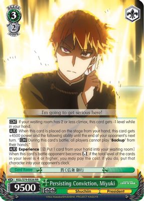 Persisting Conviction, Miyuki