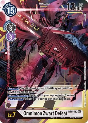 Omnimon Zwart Defeat (Alternate Art)