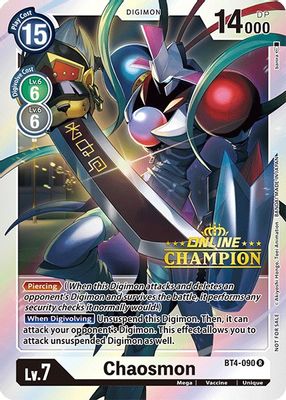Chaosmon - BT4-090 (2021 Championship Online Regional) [Online Champion]