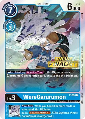 WereGarurumon - P-008 (2021 Championship Online Regional) [Online Finalist]