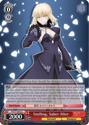 Smiling, Saber Alter
