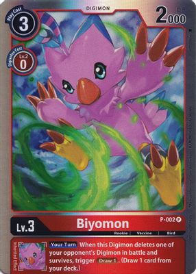 Biyomon - P-002 (Rainbow Foil)